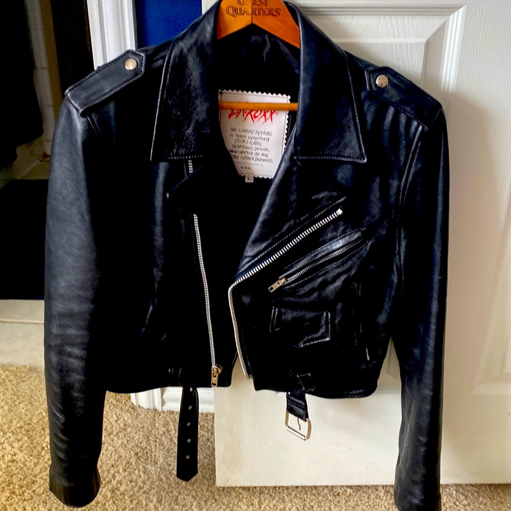 LA Roxx Biker Jacket. Size Large for Women. Vintage 1993.